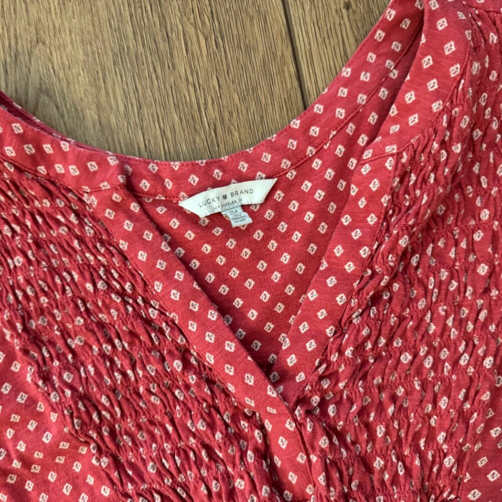 LUCKY BRAND Women’s Sleeveless Graphic Print Top Size Med NWOT - Picture 2 of 7